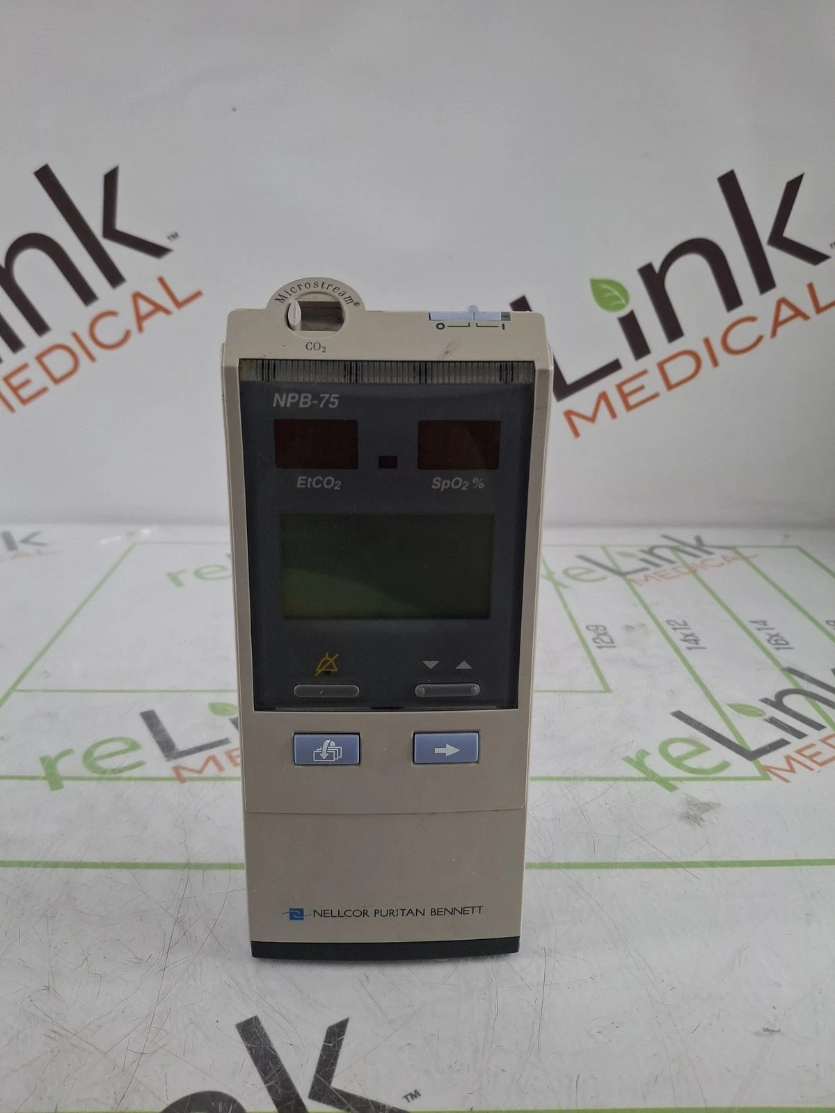 Nellcor Oximax NPB-75 Microstream Pulse Oximeter Capnograph