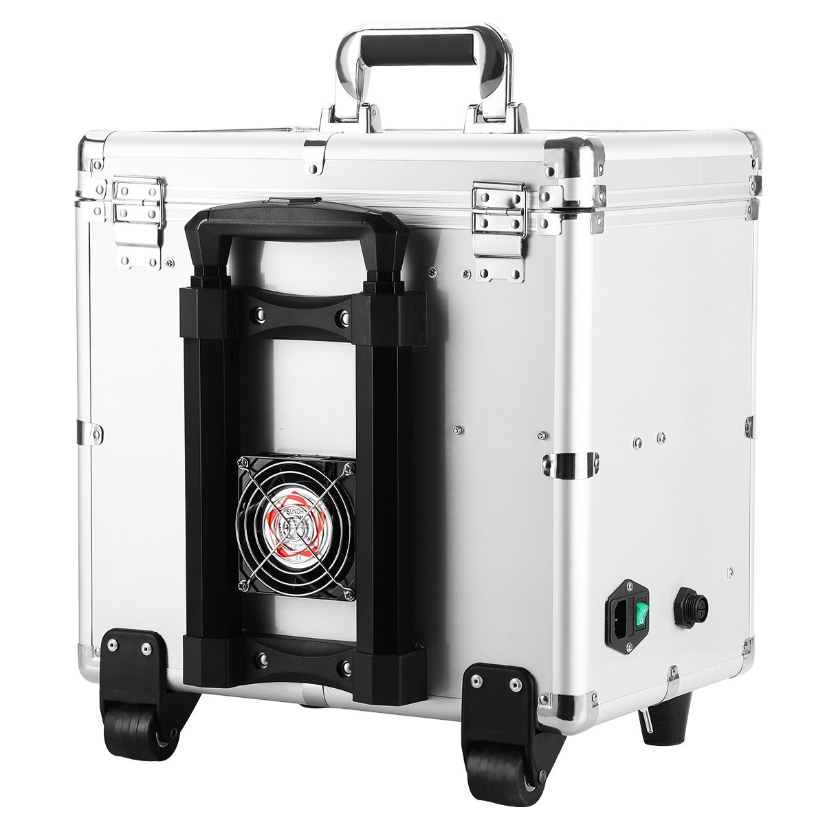 Portable Dental Delivery Unit Rolling Case Air Compressor Syringe Suction 4 Hole