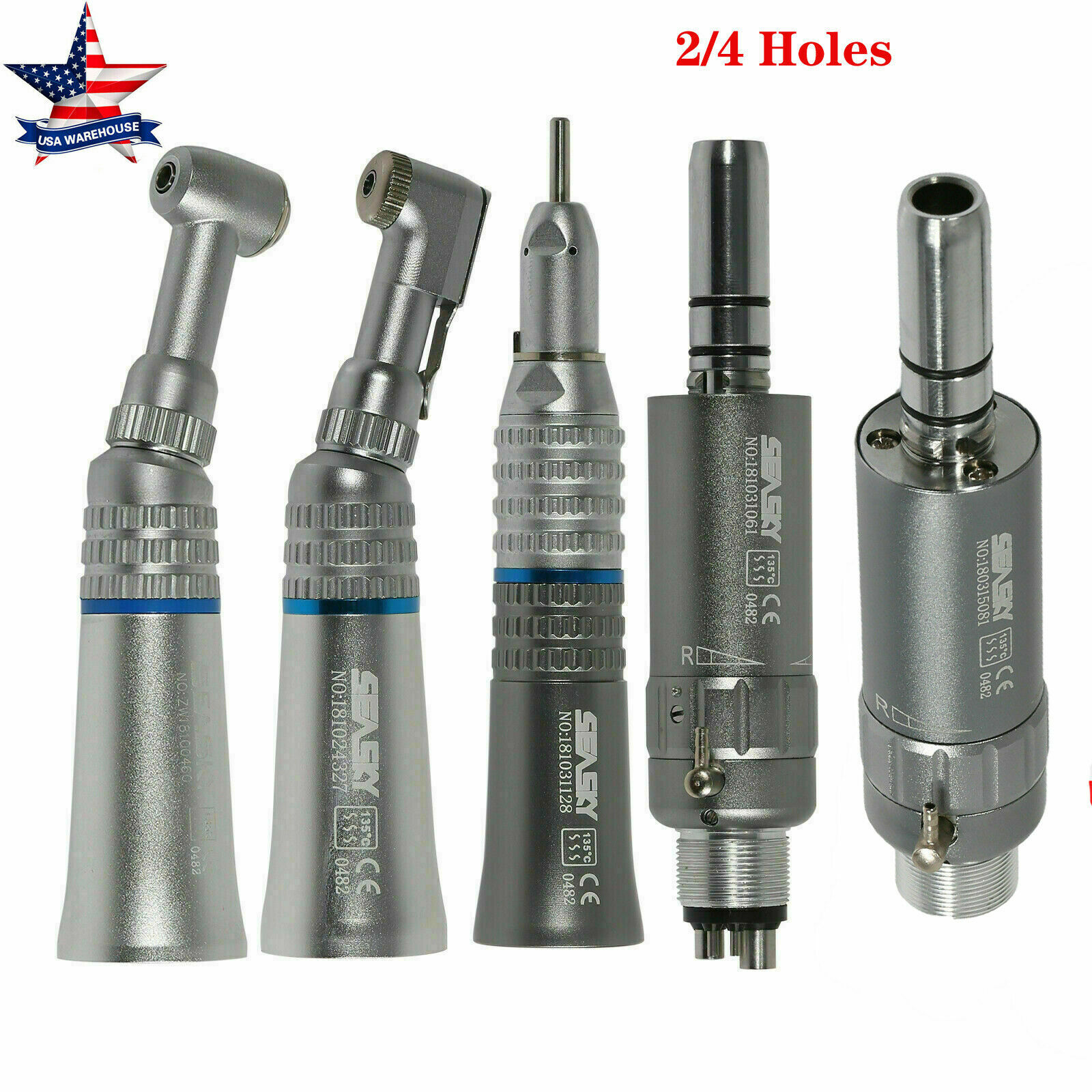 NSK Style Dental Slow Low Speed Handpiece Push /Manual Chuck Contra Angle Motor