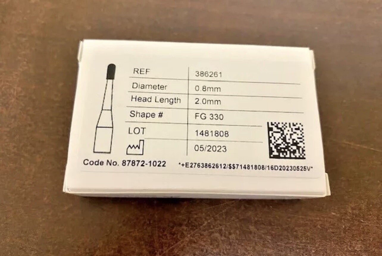 Midwest Dentsply Sirona Carbide Burs FG 330 , Friction Grip (100 burs) 386261