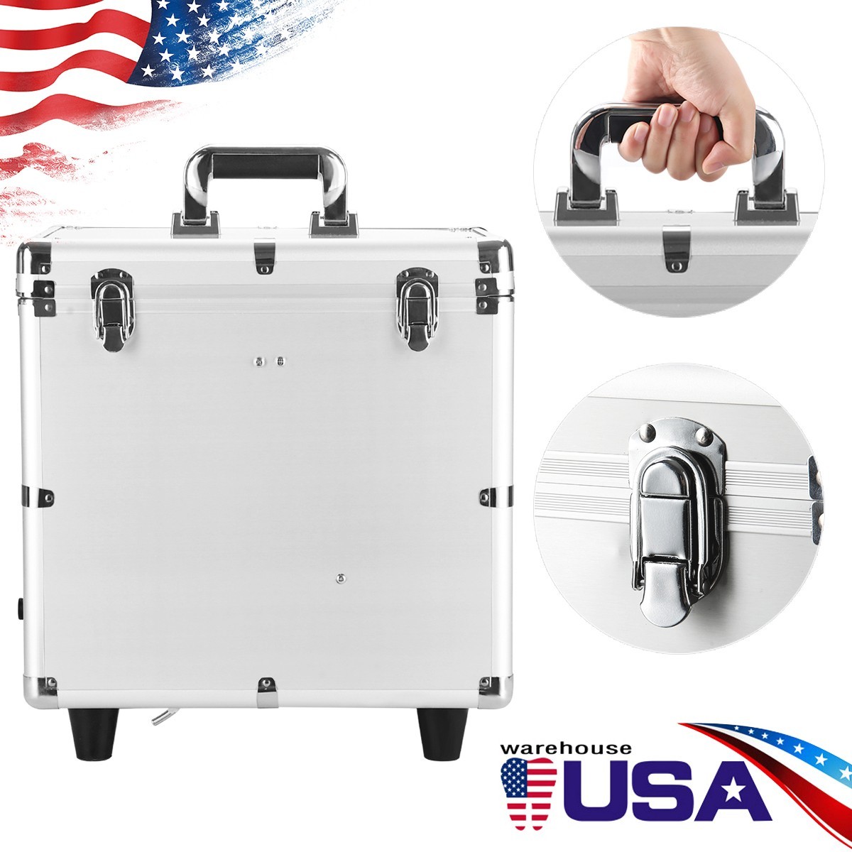 Portable Dental Delivery Unit Rolling Case Air Compressor Syringe Suction 4 Hole