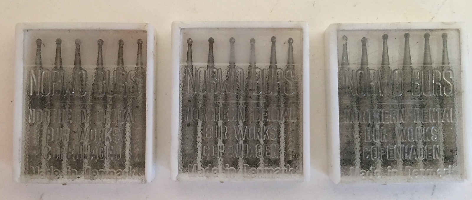 18 New Old Stock 12 Norwo #2 Dental Burs Made in Denmark