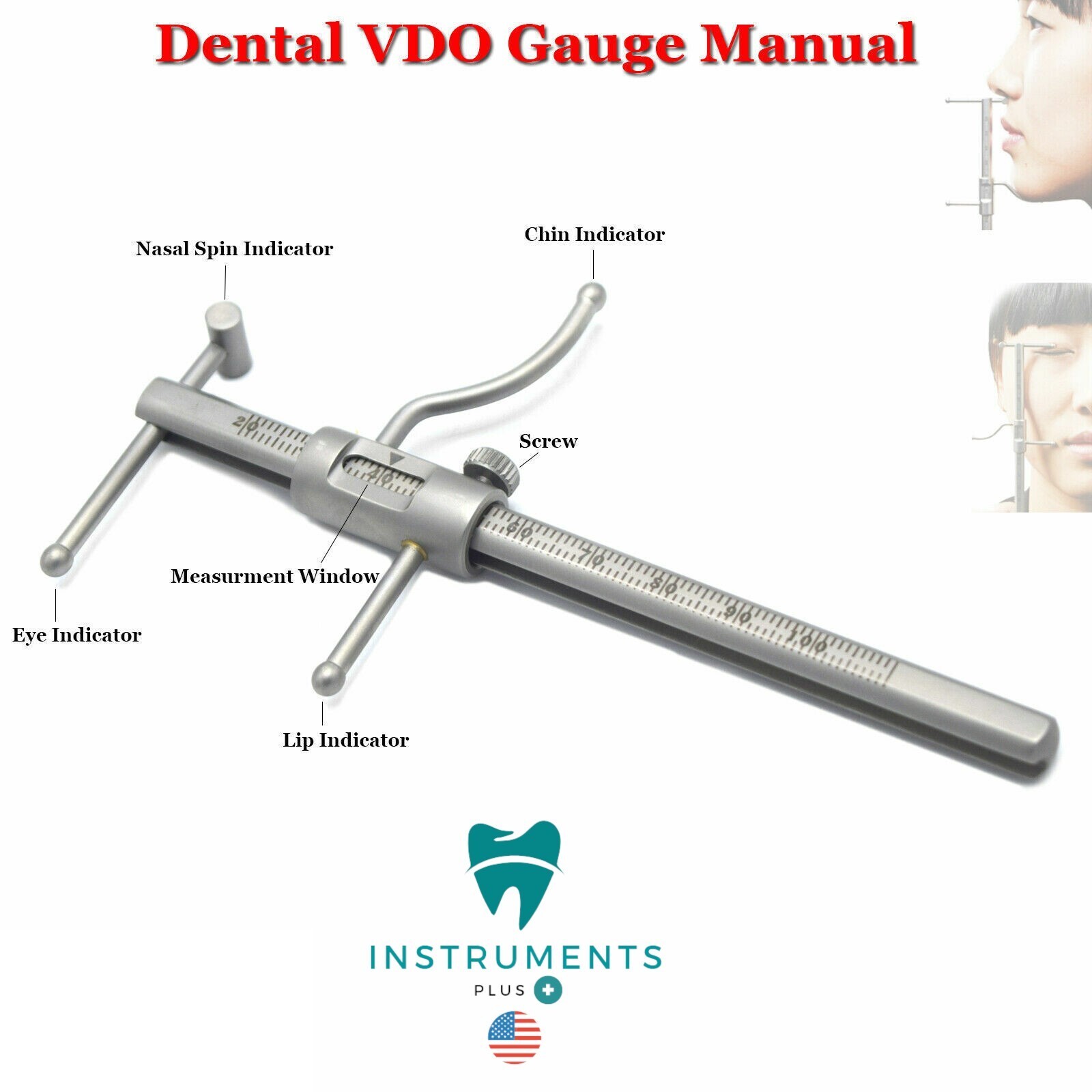 Dental Venus Apollo VDO Gauge Ruler Caliper Premium Grade Gauge High Quality New