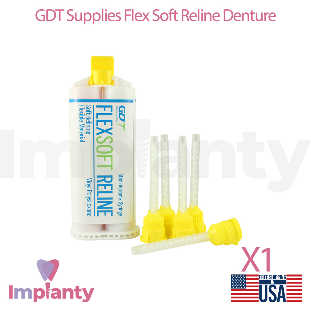 GDT Flex Soft Reline Tissue Cushioning Renewing Denture Professional Treatment