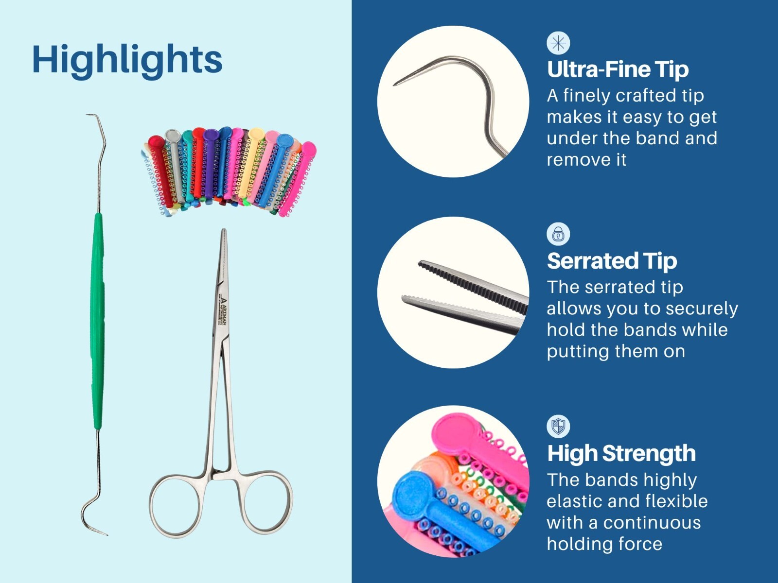 Braces Color Changing Kit Orthodontic Ligature Ties for Brackets 1040pcs