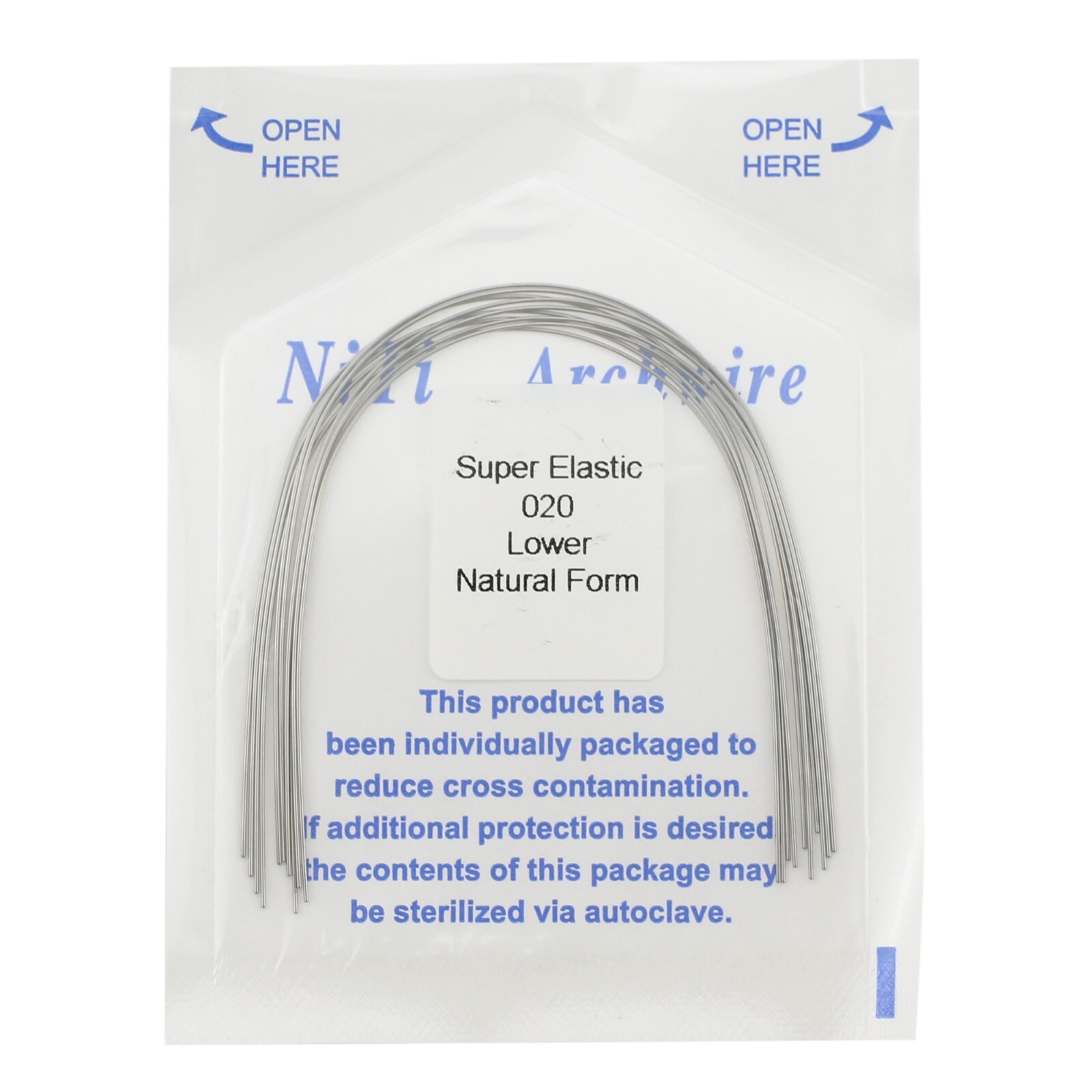 100PCS Dental Orthodontic Arch Wire Niti Natural Form Round Rectangular 16×22 14