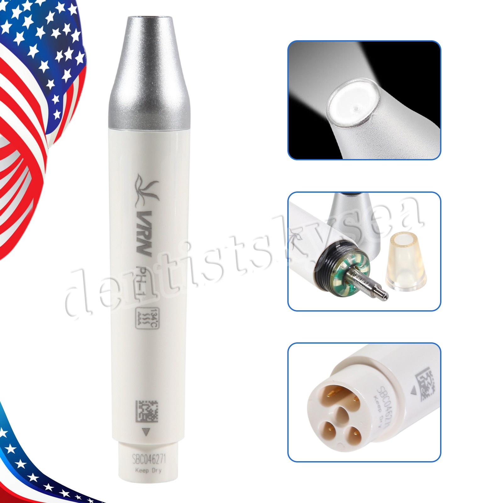 VRN Dental Ultrasonic Scaler Detachable Handpiece LED Fiber Optic Fit EMS OR