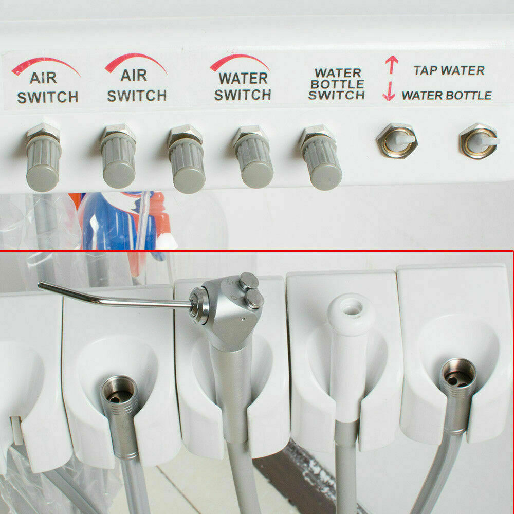 Portable Mobile Dental Delivery Unit System Cart Treatment Compressor 4-Hole
