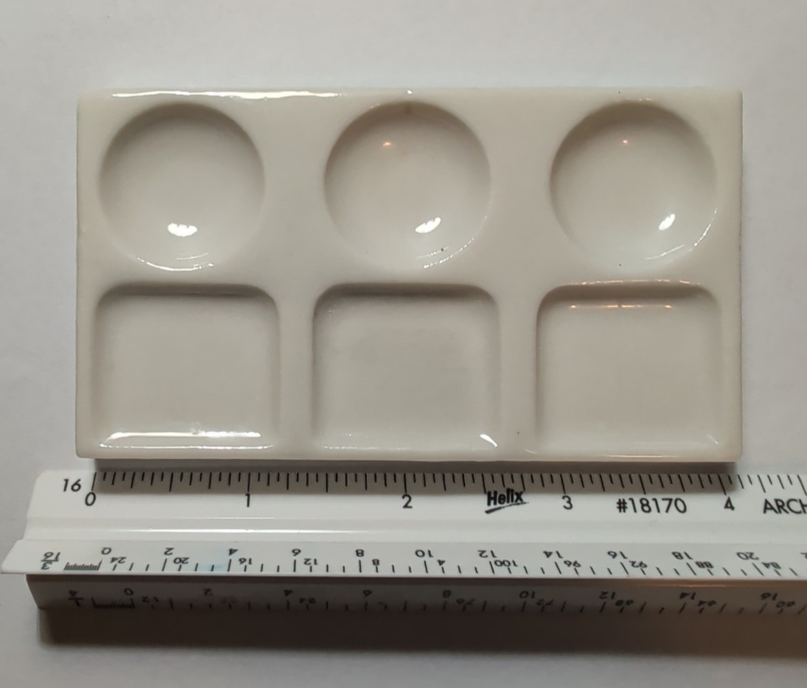Dental lab – Porcelain Staining and Glazing Palette – 6 Well Mixing Tray
