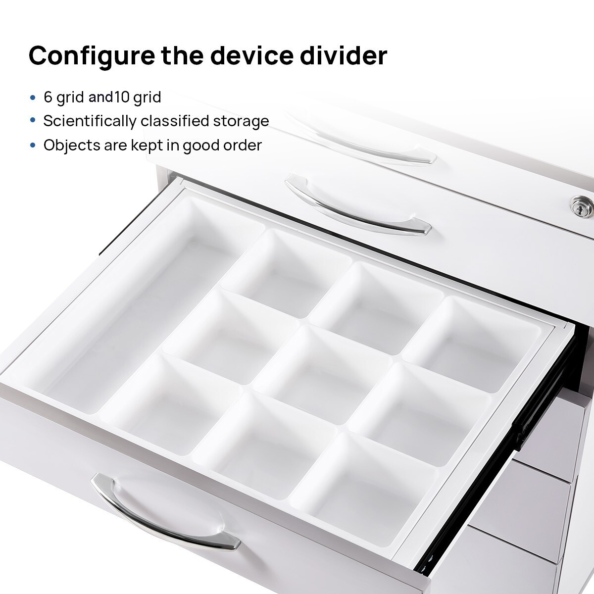 Dental Multi-Function Mobile Cart with 3/4/5 Drawers Medical Rolling Cart