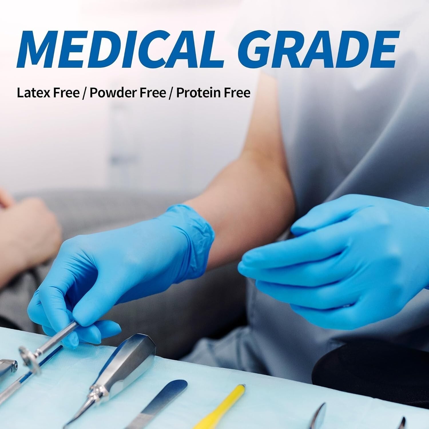 Disposable Blue PVC Gloves – Food Safe Latex & Powder Free All-Purpose Pack