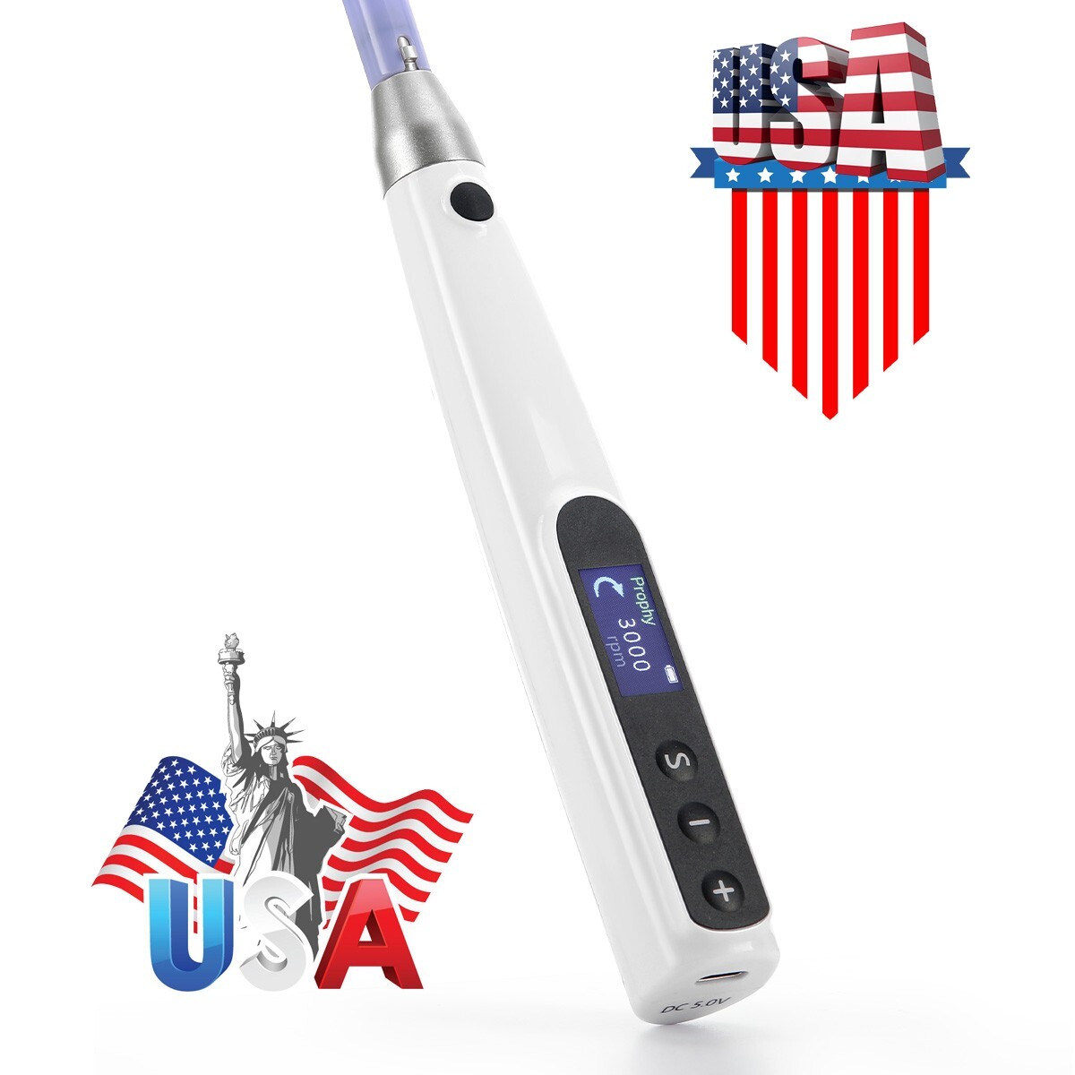 Dental Cordless Hygiene Prophy Polishing Handpiece 360° Swivel Polisher Kit
