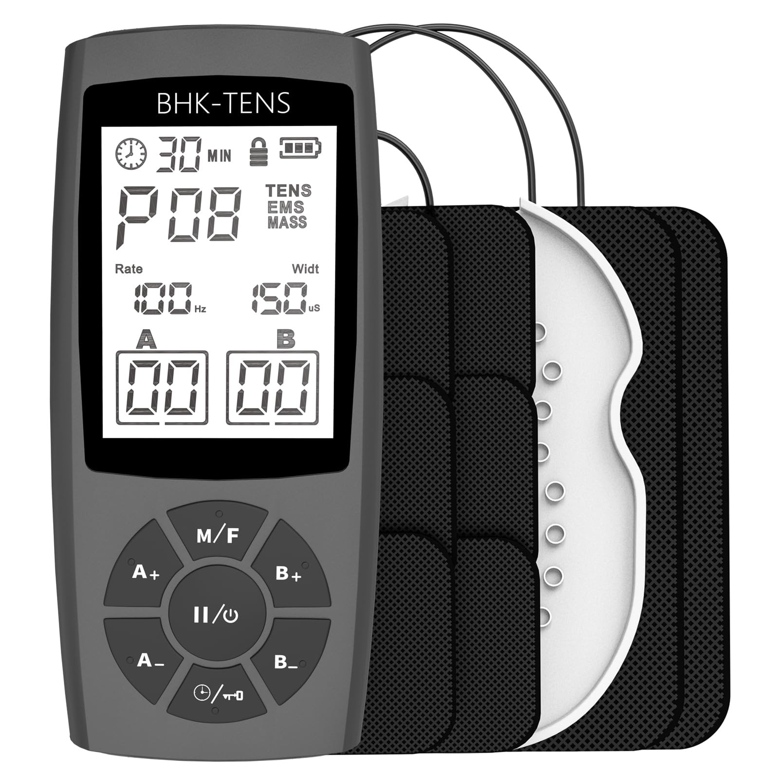 TENS Unit Muscle Stimulator for Pain Relief Therapy, 22 Modes EMS Black