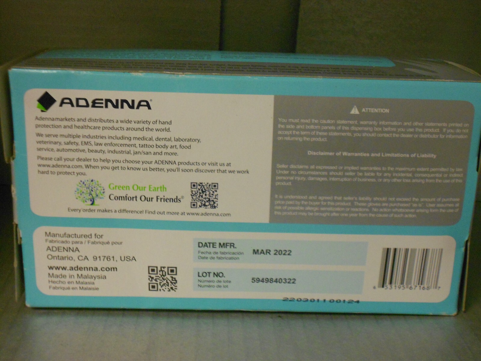 Adenna Miracle PF nitrile Exam gloves 200 CT BOX