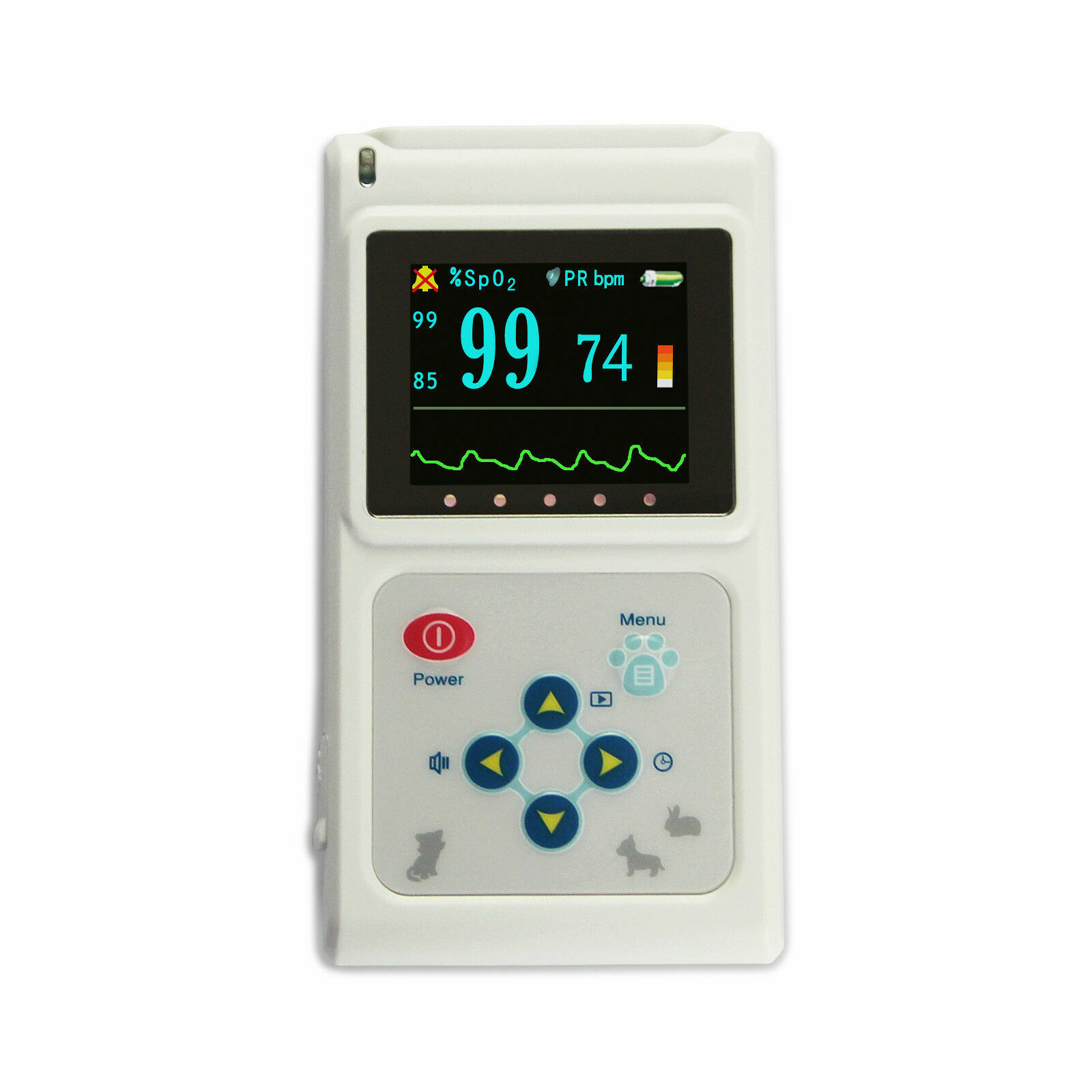 Handheld Veterinary pulse oximeter SPO2 PR monitor Vet Tongue Probe+USB Software