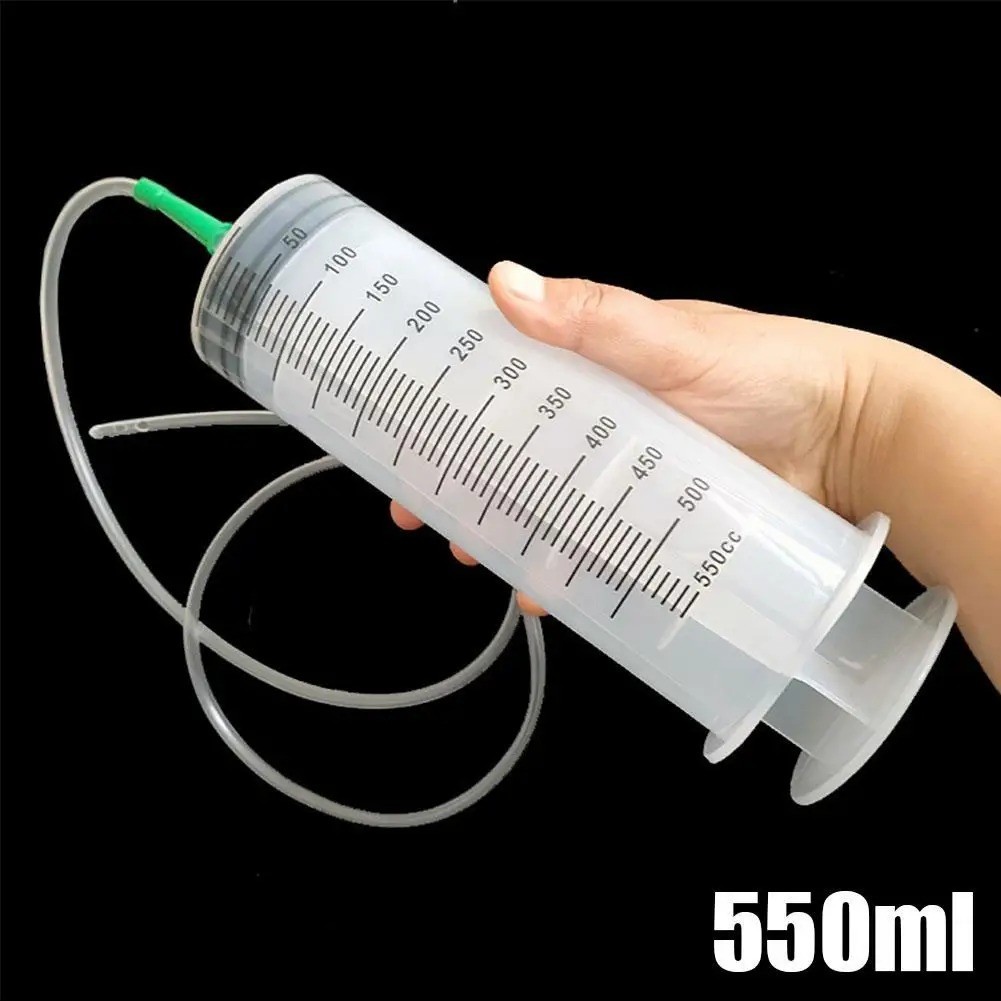 100ml/300ml/550ml Large Capacity Syringe Reusable Pump Measuring With 1m Tube