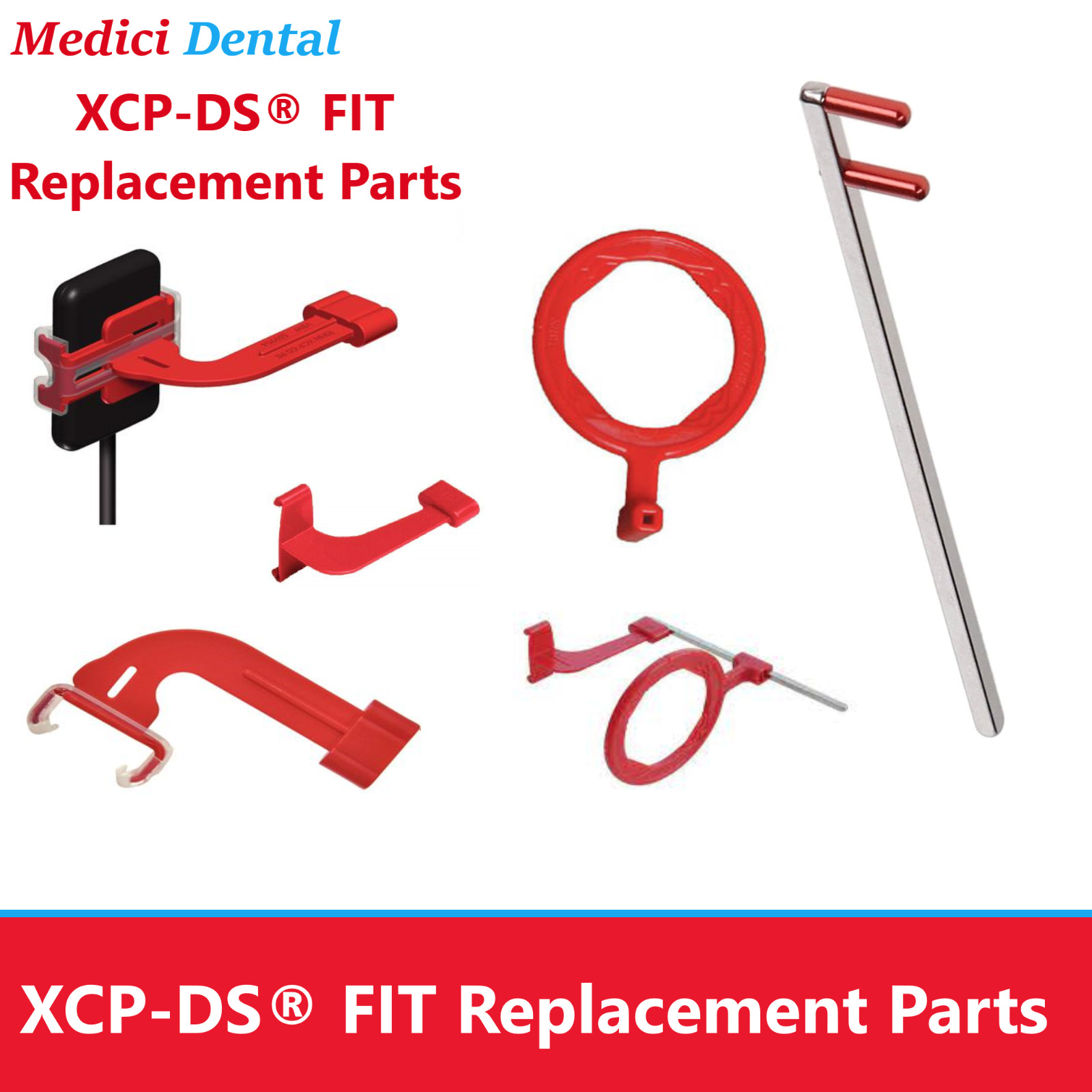 Dental XCP-DS® FIT™ Universal Digital Sensor Bitewing Arm, Ring, Biteblocks PSP