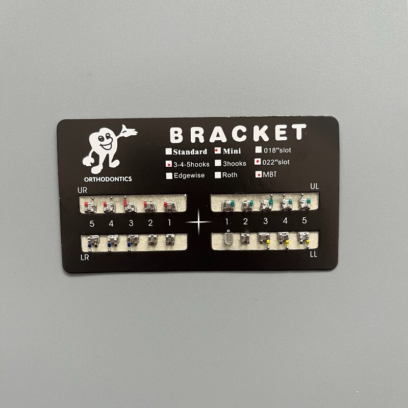 10 Sets Dental Metal Brackets Braces Mini Roth/MBT 022 Slot 345 hooks Mesh Base