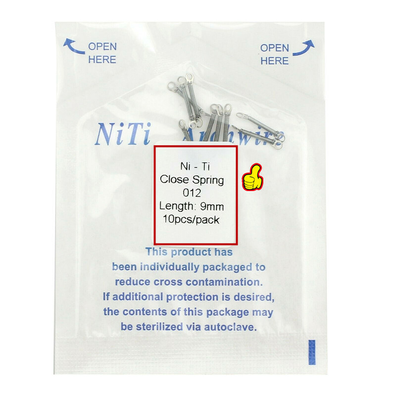 Dental Niti Close Springs Orthodontic Closed Coil Springs with Eyelets 012 9mm