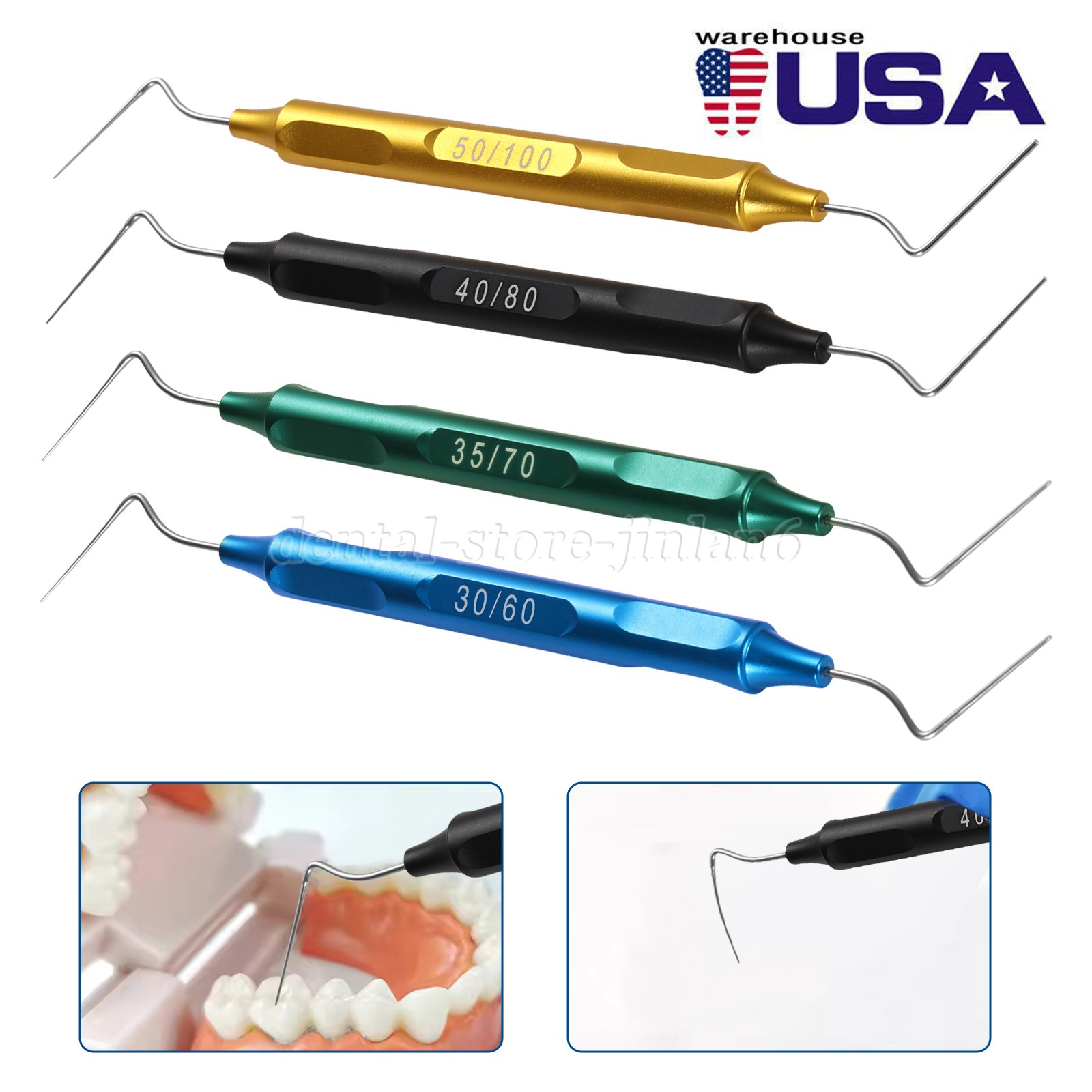 Nickel-Titanium Endo Pluggers – Vertical Condensation Tips for Root Canal 4Color