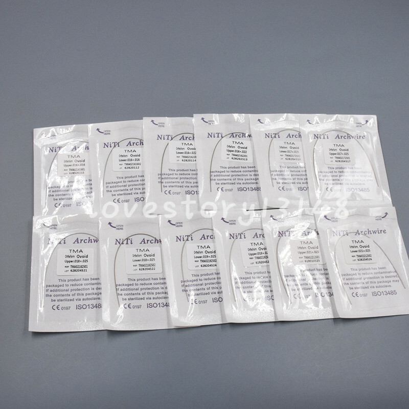 Dental 50 Pcs Orthodontic Rectangular TMA Arch Wire Titanium Molybdenum Alloy