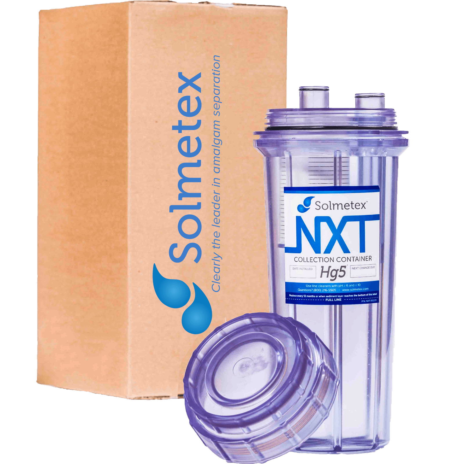 Solmetex NXT Hg5 Collection Container w/ Recycling