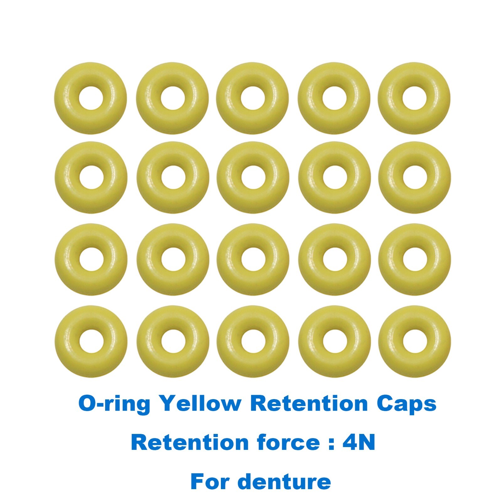 20Pcs Dental O-Ring Kit fits Hiossen for Overdenture Ball Attachment Abutment