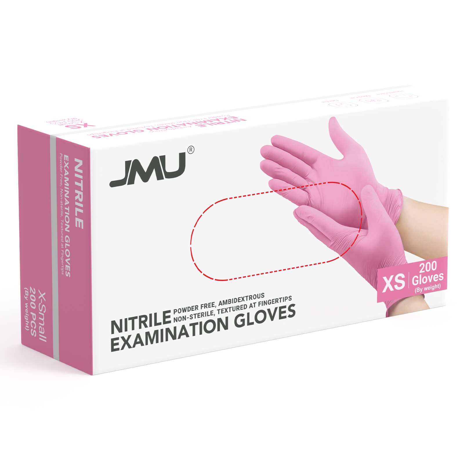 200pcs Nitrile Examination Gloves M3.2g Non-Sterile XS-XL Powder-Free