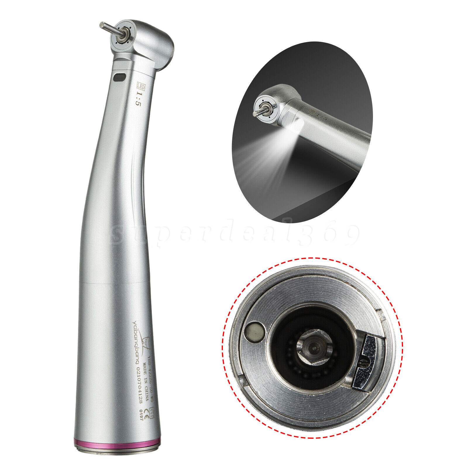 Dental LED Electric Micromotor Self Water /1:5 Increasing LED Handpiece DS