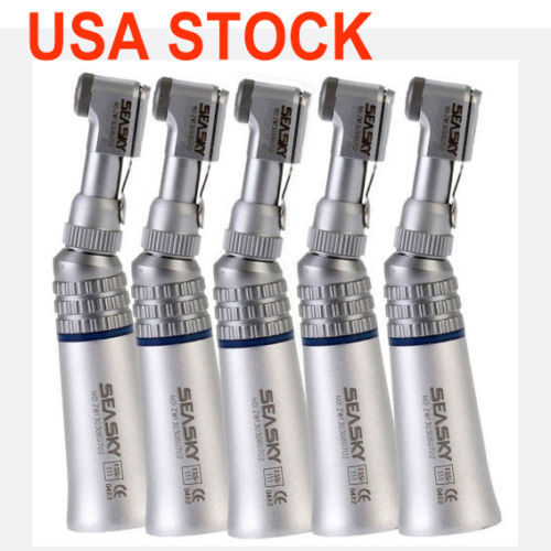 5PCS USA SEASKY Dental Low/Slow Speed Handpiece Contra Angle Latch 1:1 E-Type YP
