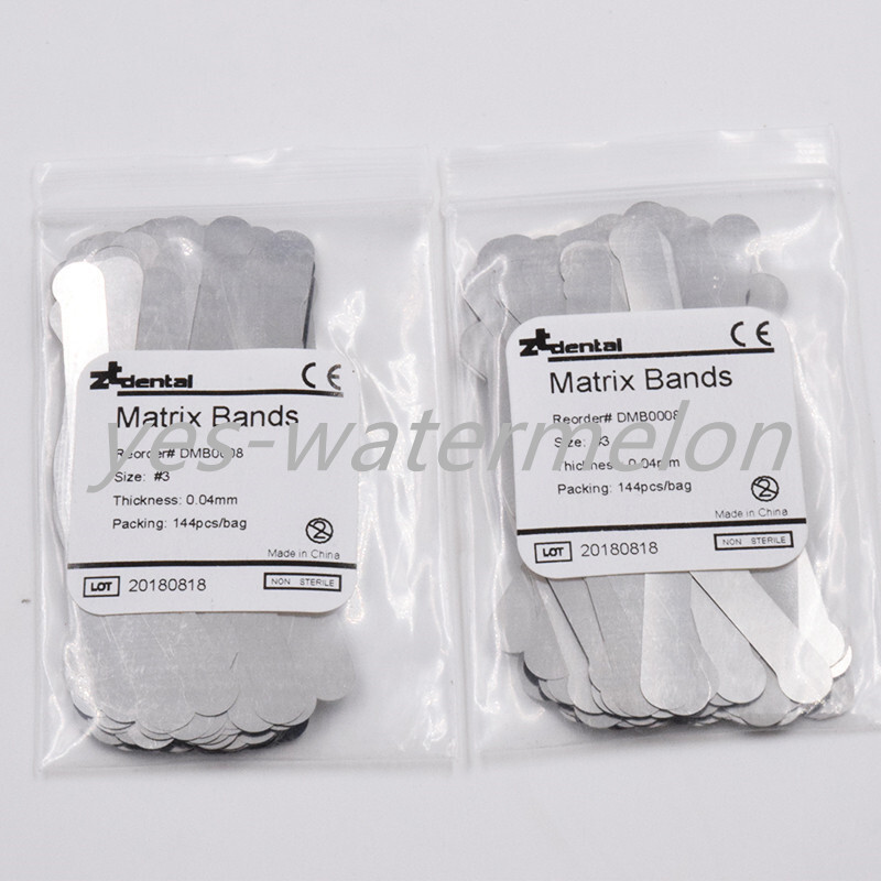 144 Pcs Dental Universal Matrix Bands Tofflemire Stainless Steel 0015″ UltraThin