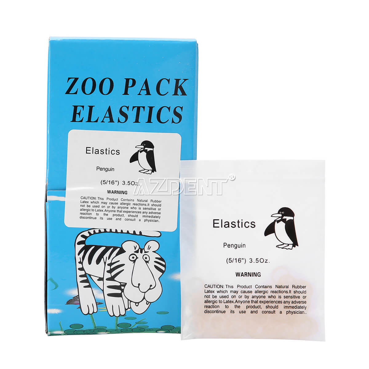 5000 piezas AZDENT Bandas goma elásticas de látex para ortodoncia Dental 3.5 OZ