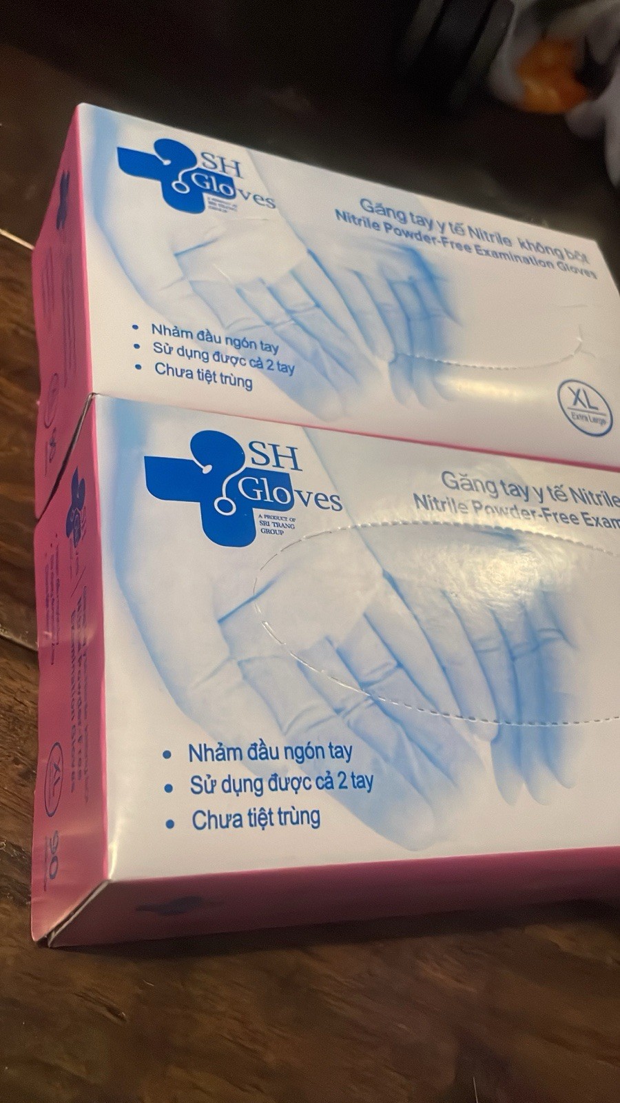 SH Gloves Nitrile Powder-Free Extra Large Examination Gloves XL 90 pcs