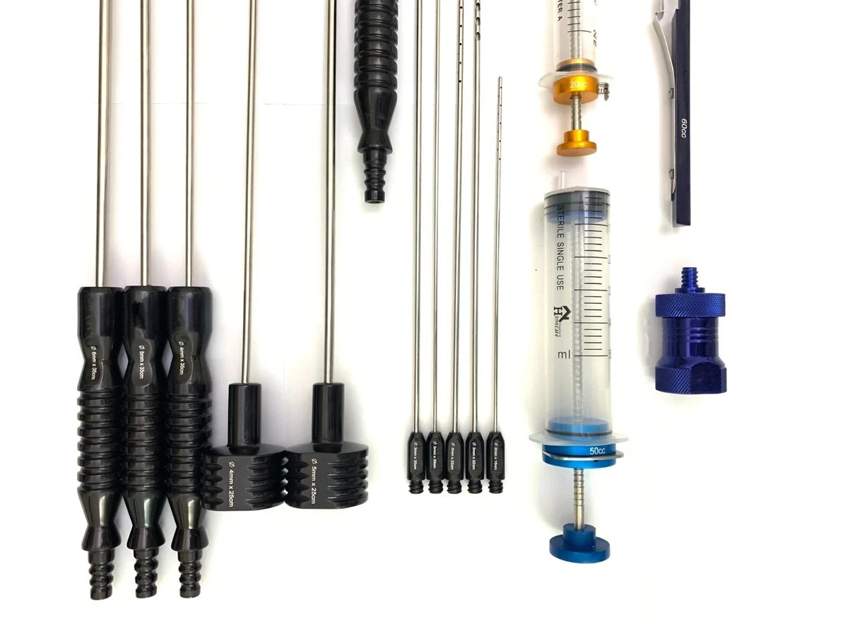 Liposuction Cannulas Fat Grafting Power Handle and Luer Lock Kit A+