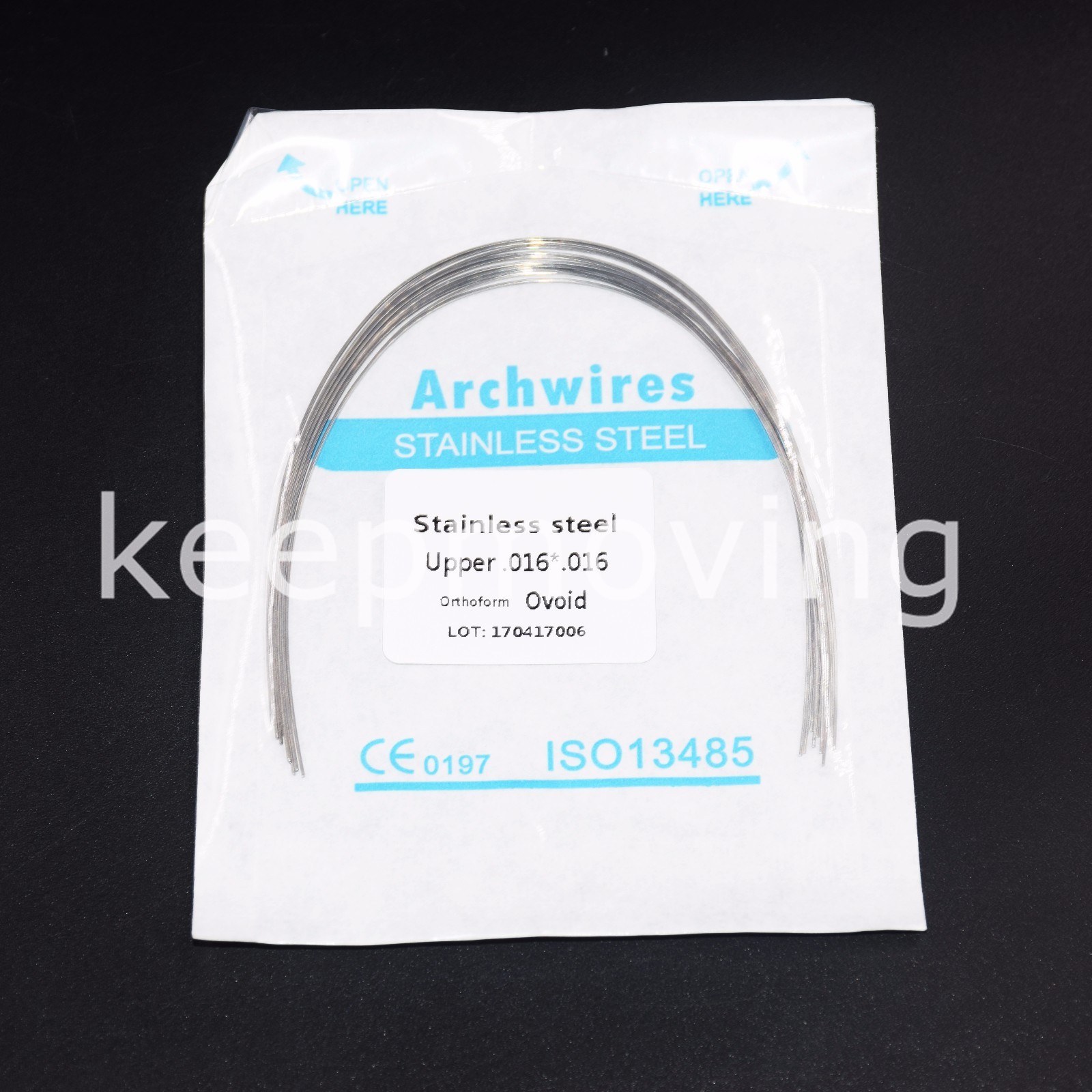 10 Packs Dental Orthodontic Ovoid Stainless Steel Arch Wire Rectangular All Size