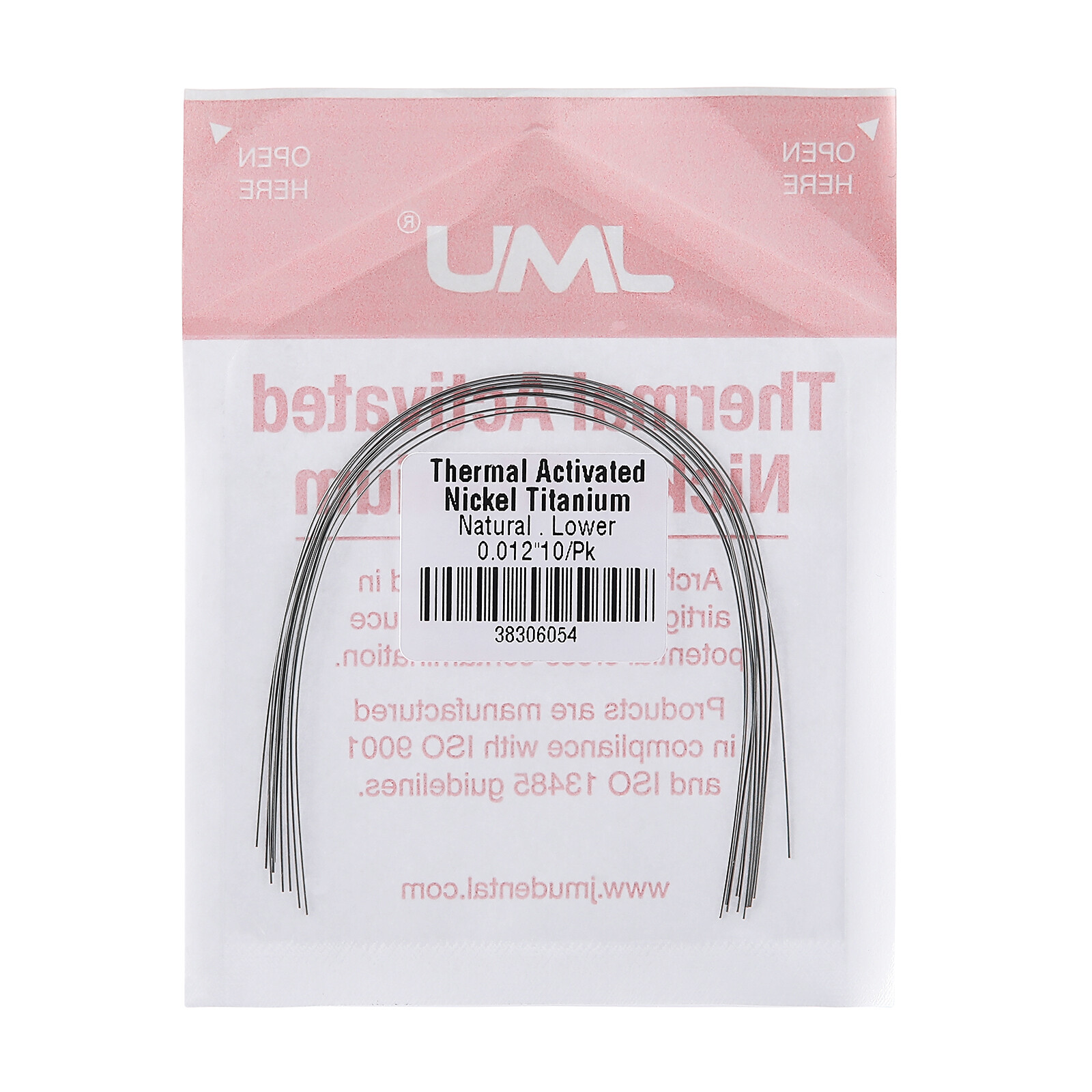 JMU Thermal Activated Niti Arch Wire, 10pk Super Elastic Archwire Natural