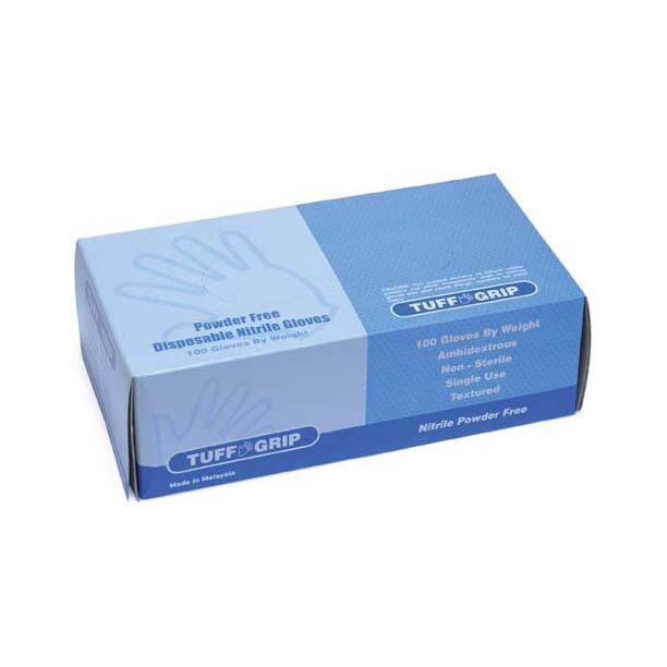 BLUE 4 MIL NITRILE INDUSTRIAL DISPOSABLE LATEX AND POWDER FREE GLOVES