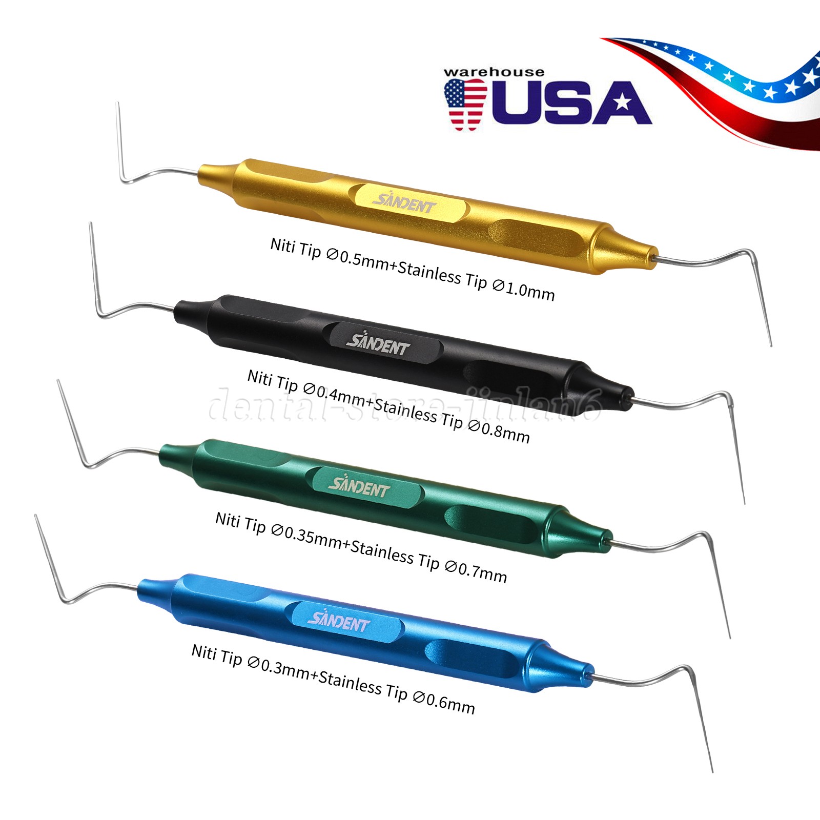 Nickel-Titanium Endo Pluggers – Vertical Condensation Tips for Root Canal 4Color