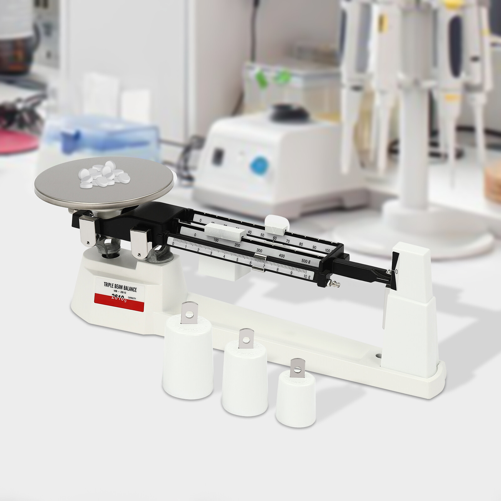 2610g/5.75lbs Mechanical Triple Beam Scale ‎Indoor Balance Scale Lab Scale