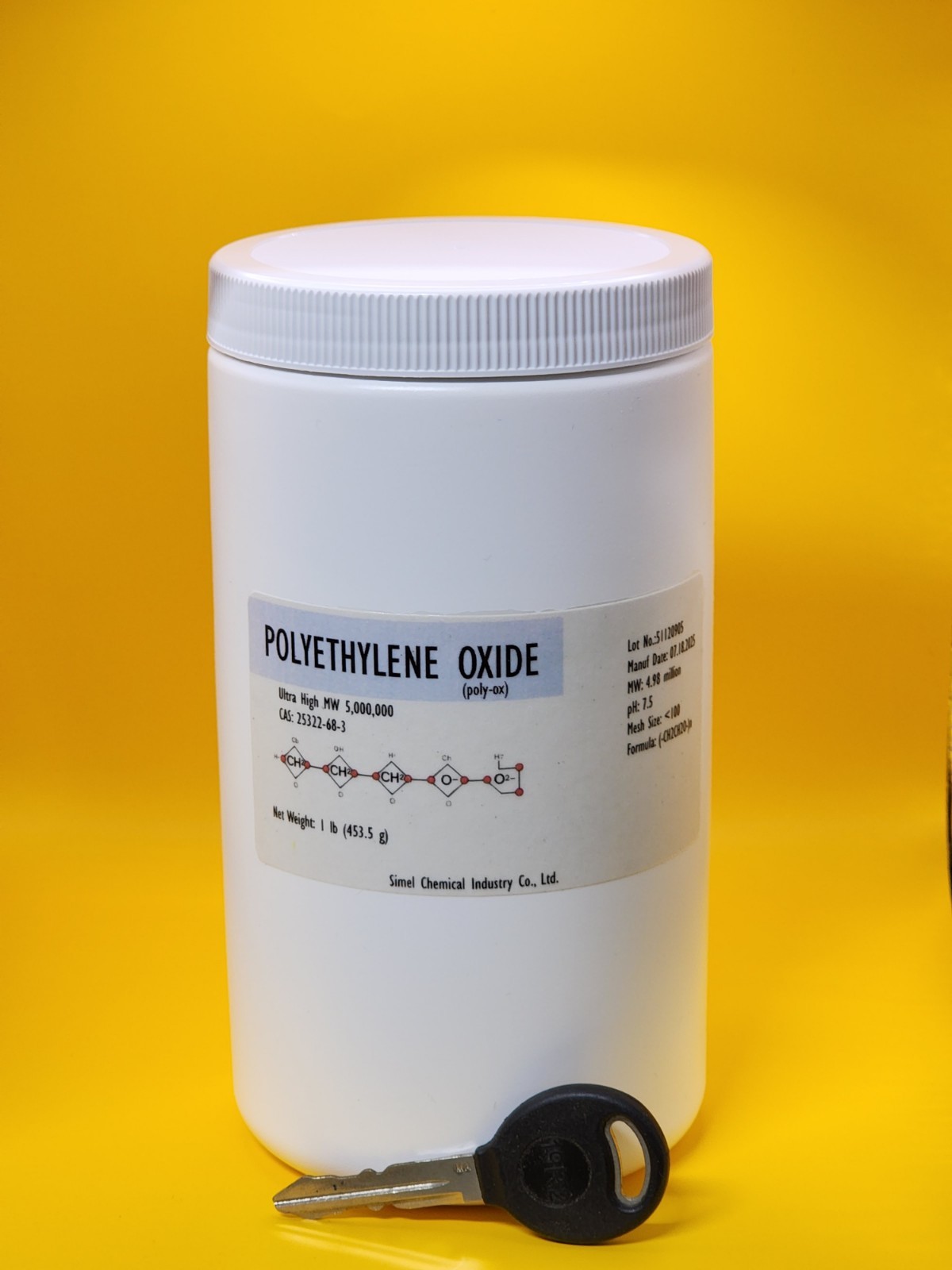 PEO 1Lb Polyethylene Oxide Powder Ultra High MW ~5,000,000 Polyox 100 Mesh