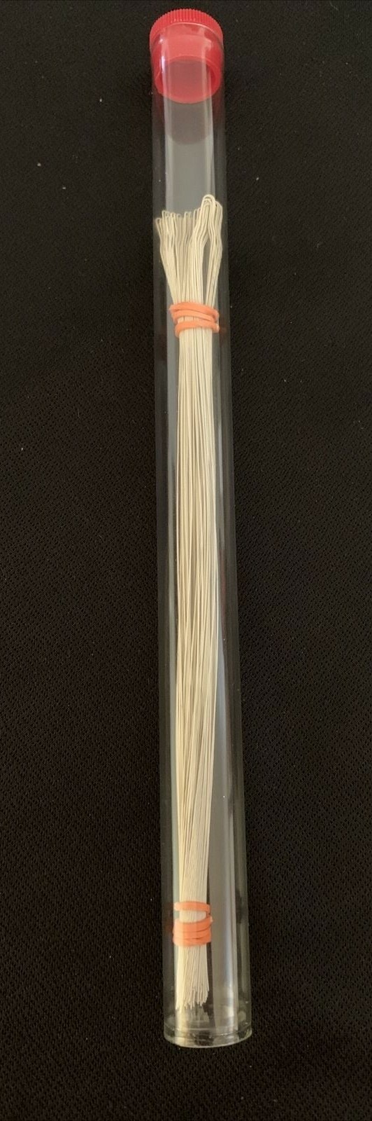 Long Preformed Ligature Ties White Coated 0.010” ((.012″ coated))