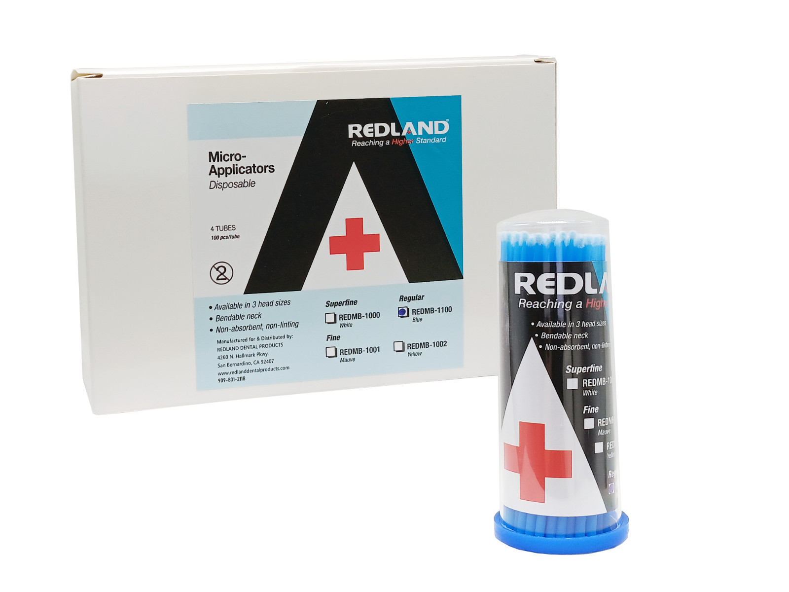 REDLAND Dental Disposable Micro-Brush Applicators Bendable Reg/F/SF SDI Type