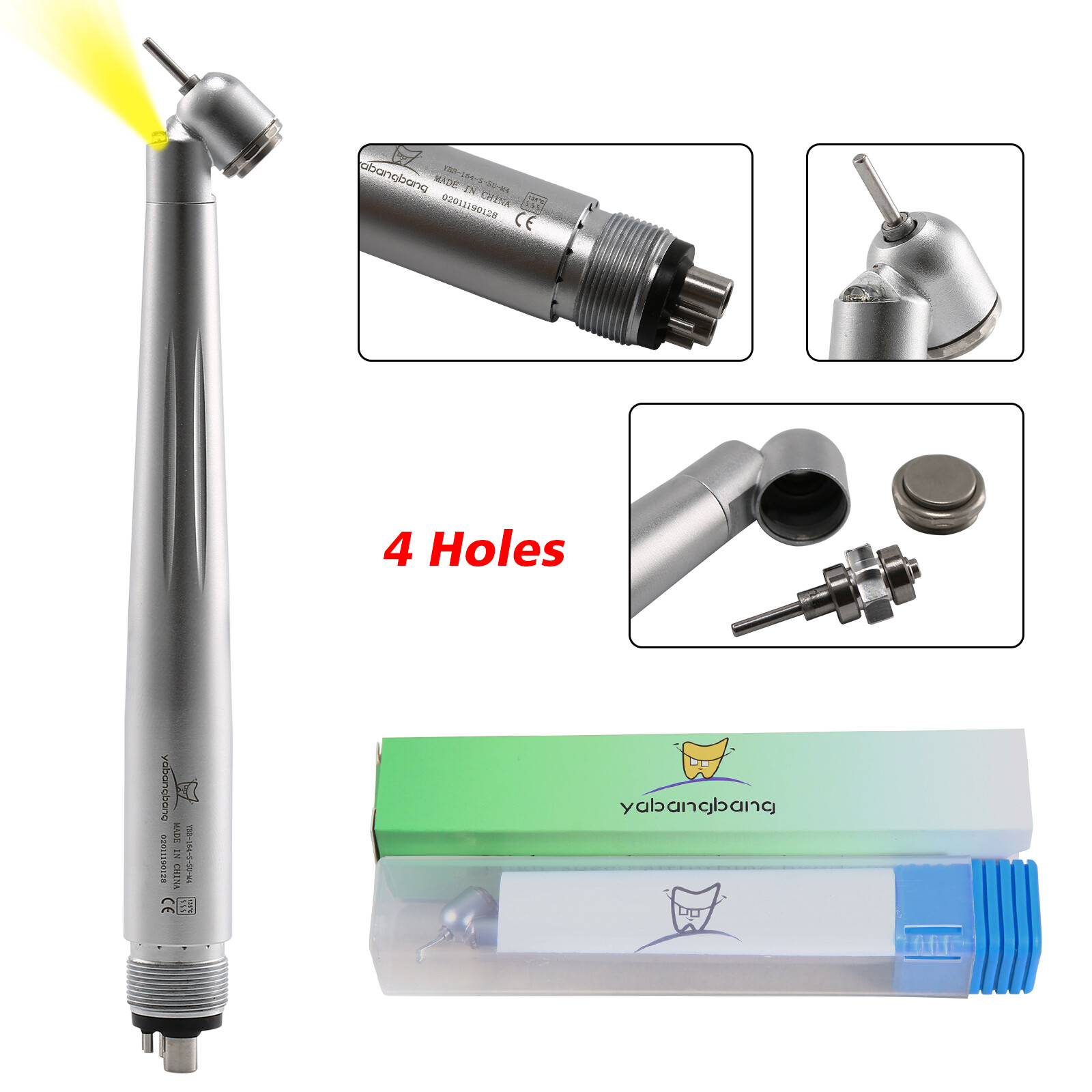 NSK Style Dental Surgical 45° Degree LED High Speed Handpiece Turbine 2/4Holes