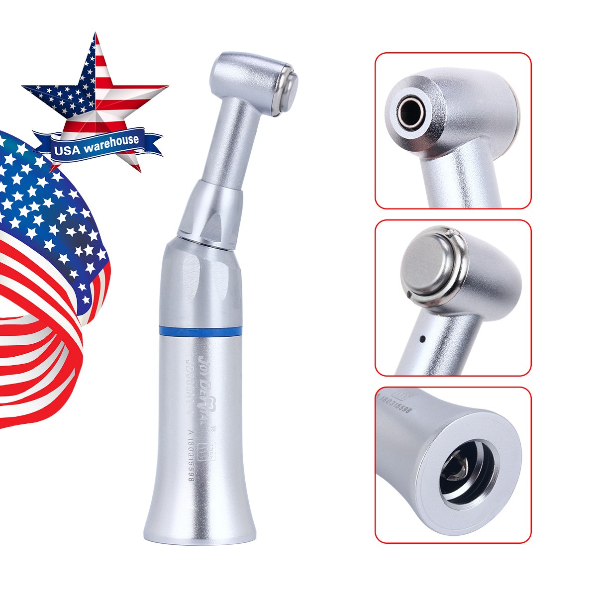 Dental Low Speed Inner Water Contra Angle Straight Handpiece Air Motor 4Hole