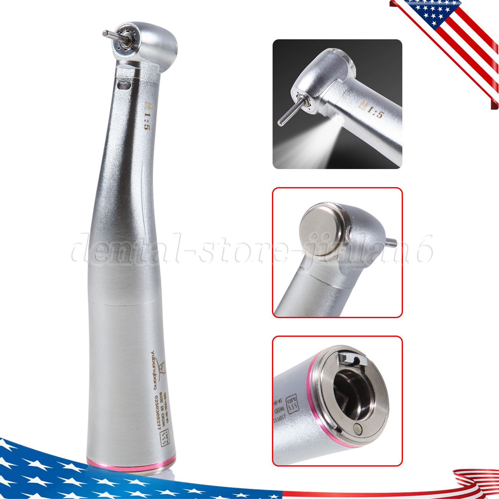 Dental Electric Handpiece 1:5/1:4.2 Contra Angle 45 Degree Surgical Fiber Optic