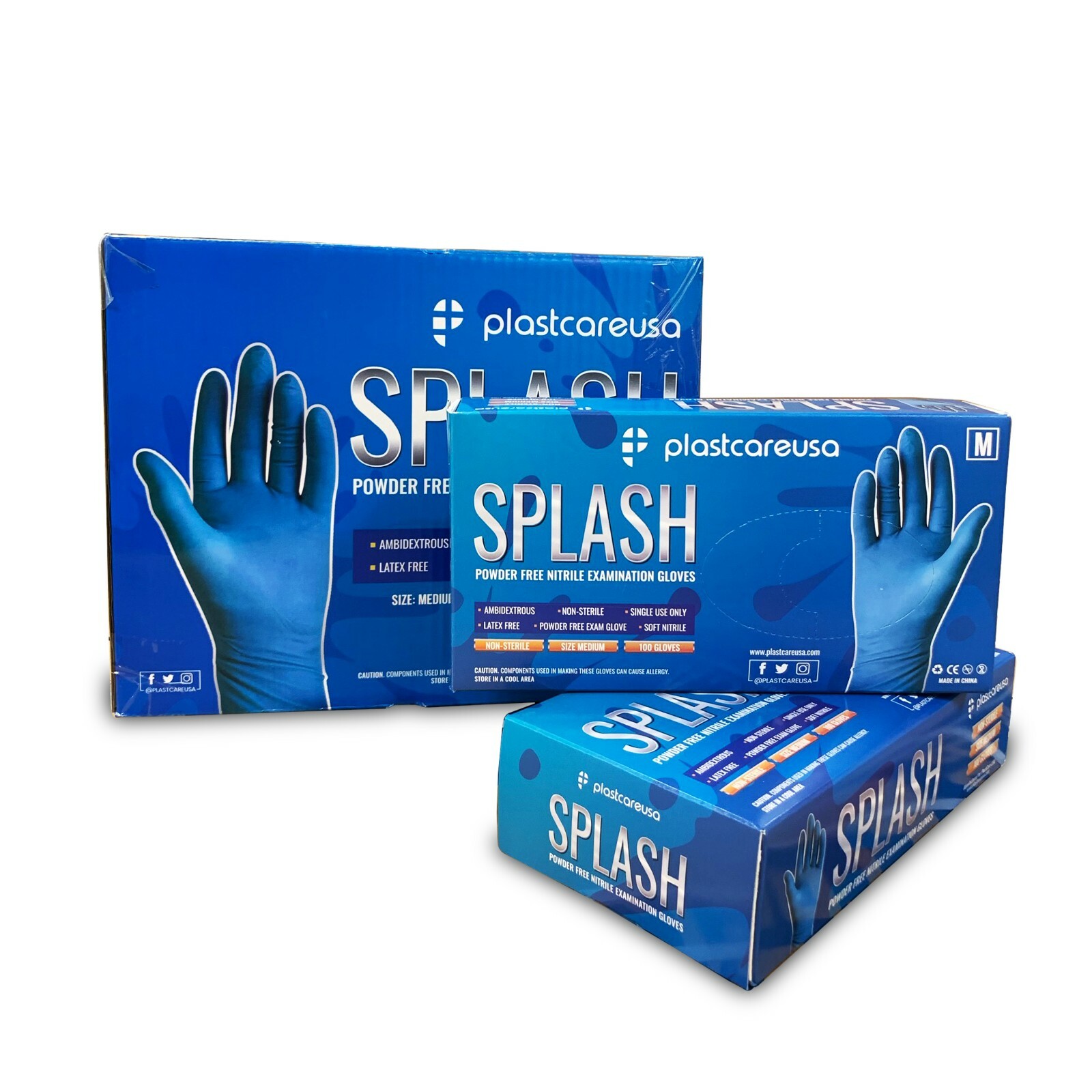 4000 Small Blue Nitrile 3.5 mil Powder Free Examination Gloves