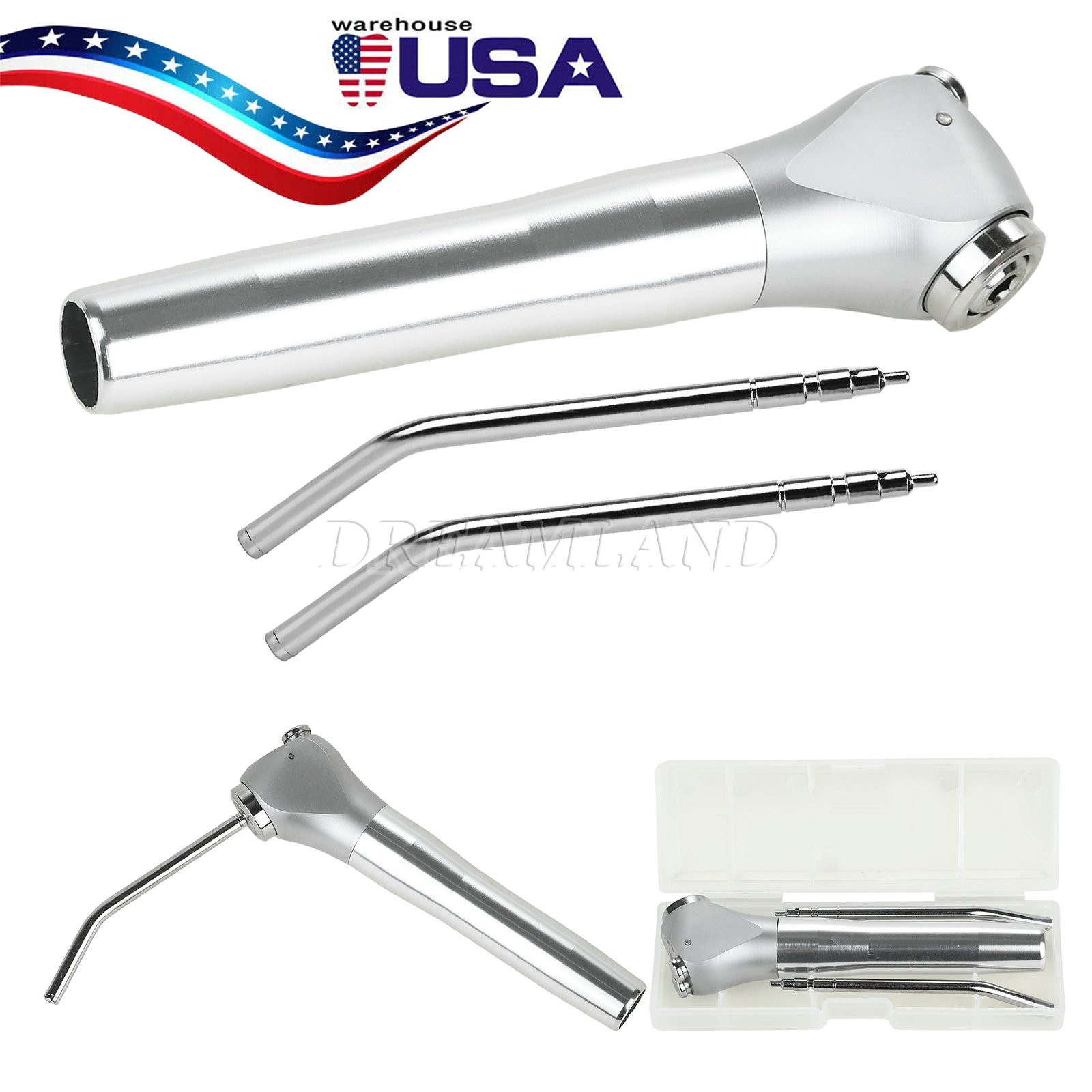 Dental Air Water Spray Triple Syringe 3 Three Way Handpiece W/ 2 Nozzles Tips de