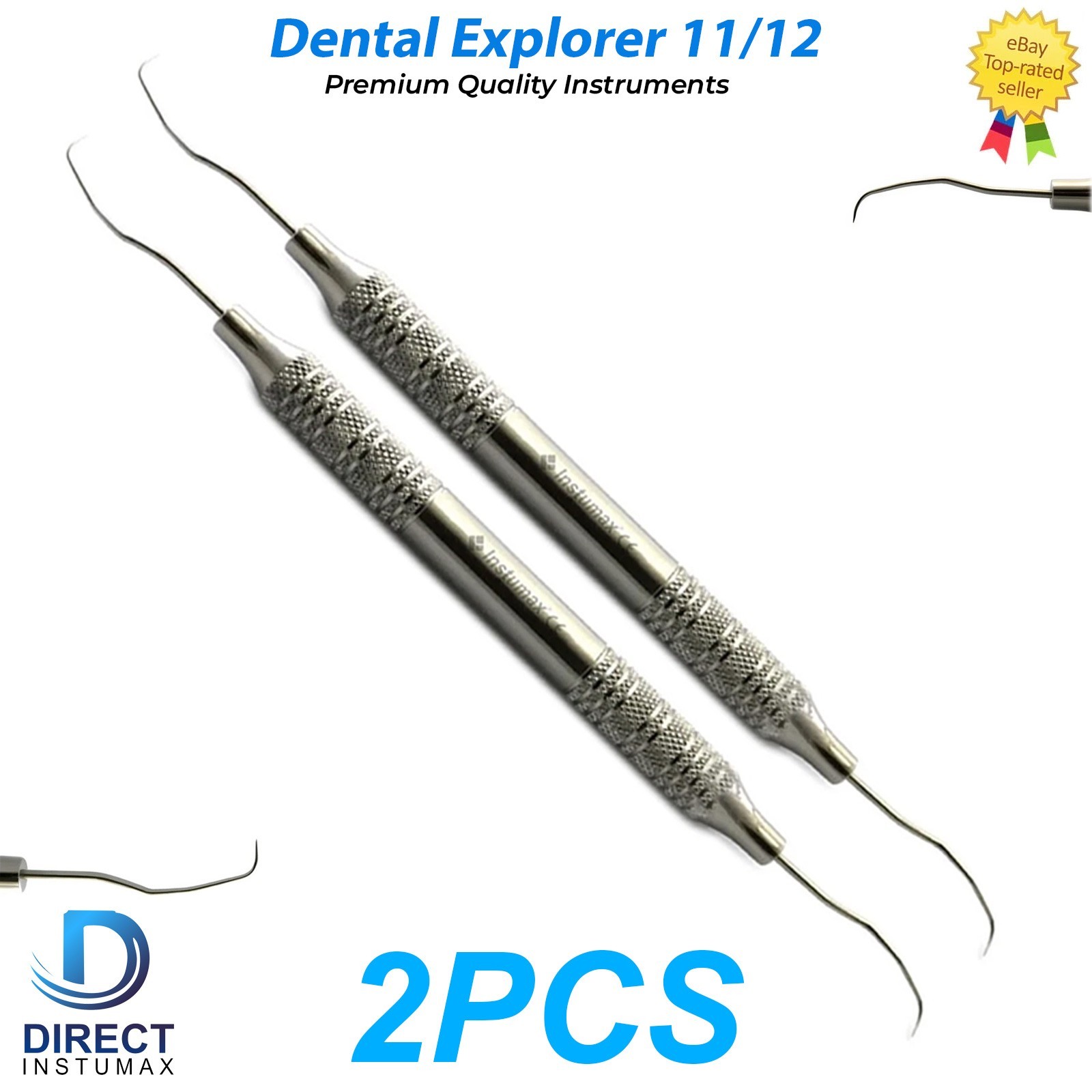 Dental 11/12 Explorer-Probe Hollow Handle Diagnostic Plaque Sickle Scaler
