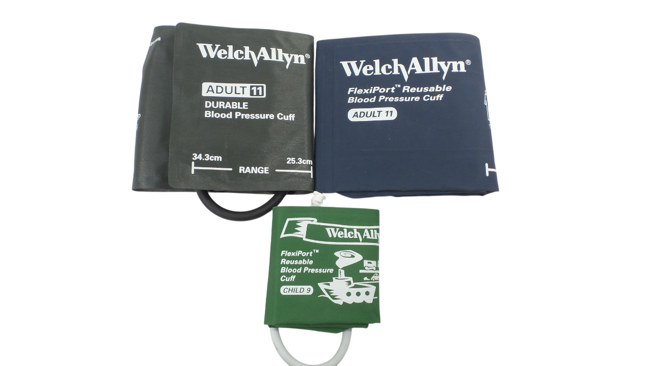 Lot of 3 Welch Allyn Blood Pressure Cuff 1( Child 9) 2 (ADULT11) – Free Shipping