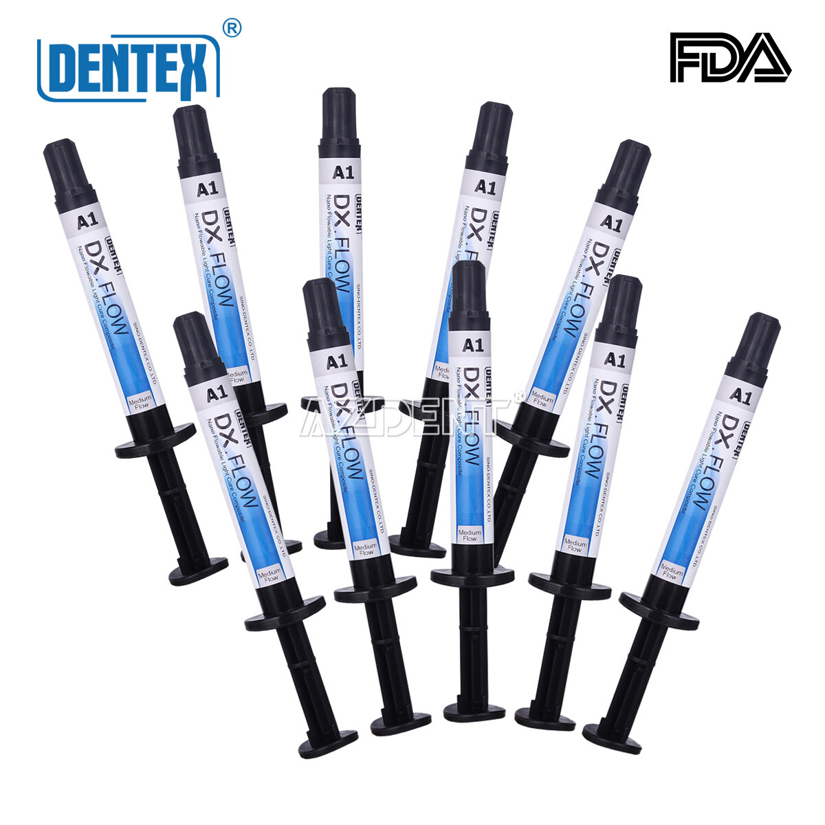 DX.FLOW Dental Flowable Cure Light Composite Resin A1 A2 A3 Syringes Medium